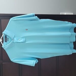 Polo by Ralph Lauren Men's short sleeve light blue polo in pima soft touch